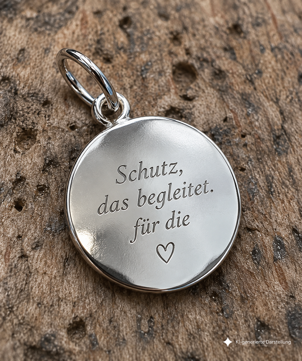 925 Sterling Silber Doppeltanhänger Schutzengel | Gravur | unisex
