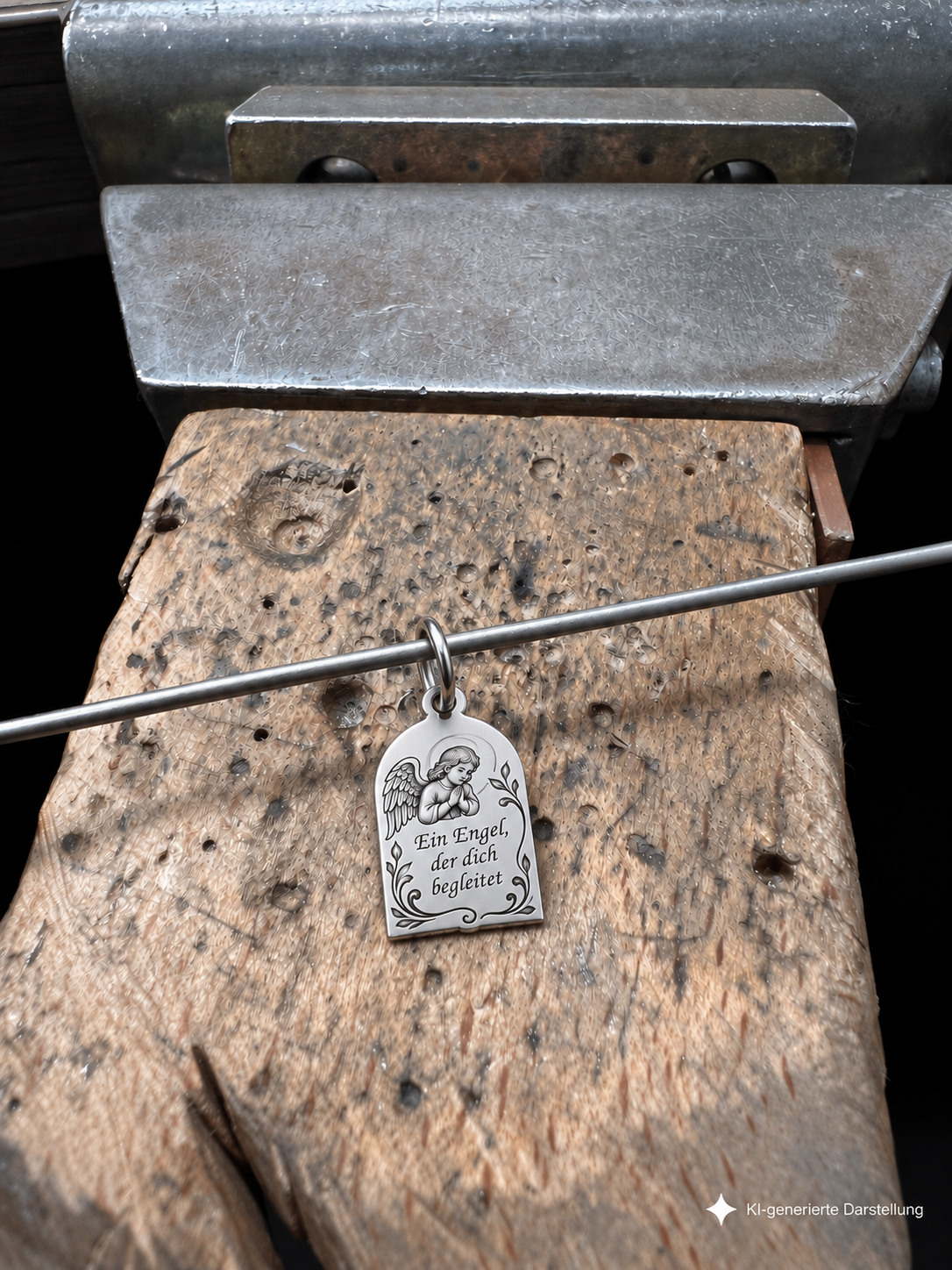 925 Sterling Silber Doppeltanhänger Himmlischer Schutz | Gravur | unisex
