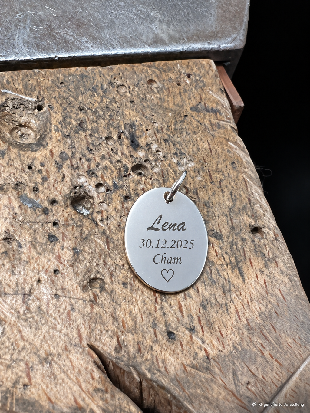 925 Sterling Silber Doppeltanhänger Geburtsmoment | Gravur | unisex