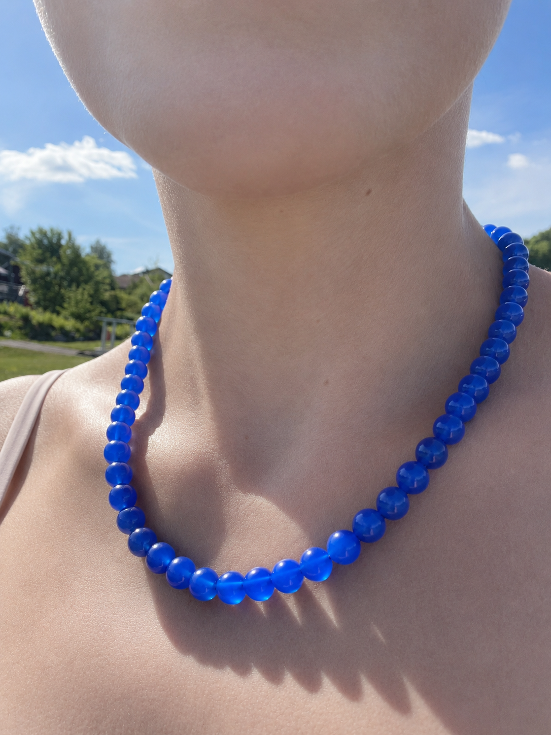 Collier "Achat Energie" · 925 Sterling Silber · 45 cm · Einzelstück