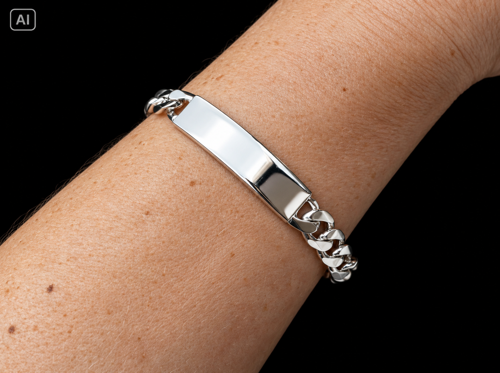 ID-Armband / Namensarmband - 925 Sterling Silber - ca. 21 cm - unisex