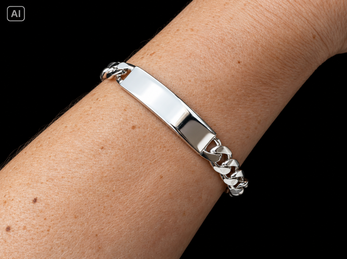 ID-Armband / Namensarmband - 925 Sterling Silber - ca. 21 cm - unisex