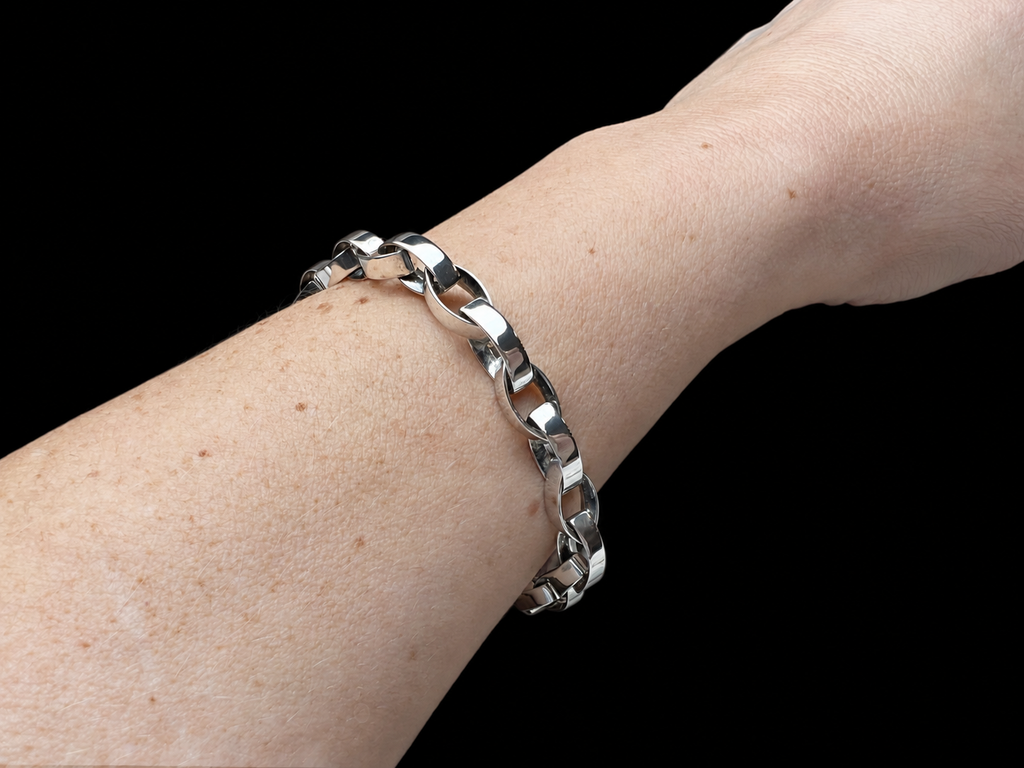 massives Armband "Man-Power" - 925 Sterling Silber - 22 cm