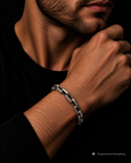 massives Armband "Man-Power" - 925 Sterling Silber - bis 21 cm