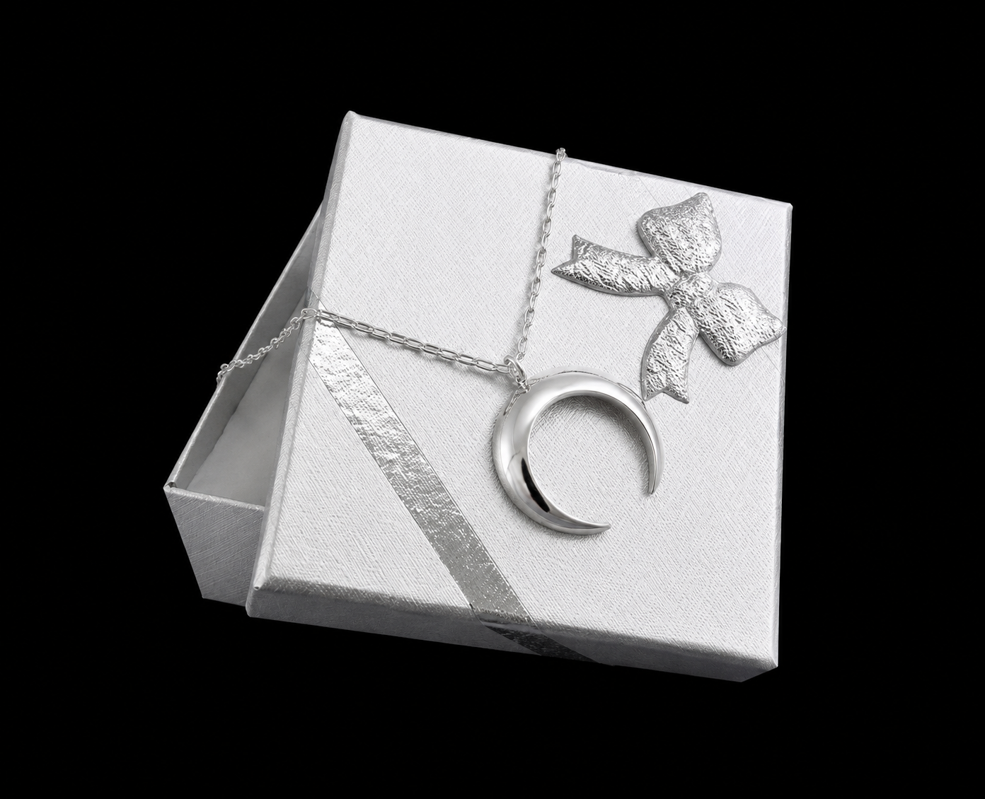 Collier "Luna" · 925 Sterling Silber · Sichelmond · Symbolik
