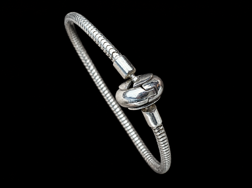 "Schlangenkette" Armband für Perlen & Charms - 925 Sterling Silber - ab 19 cm