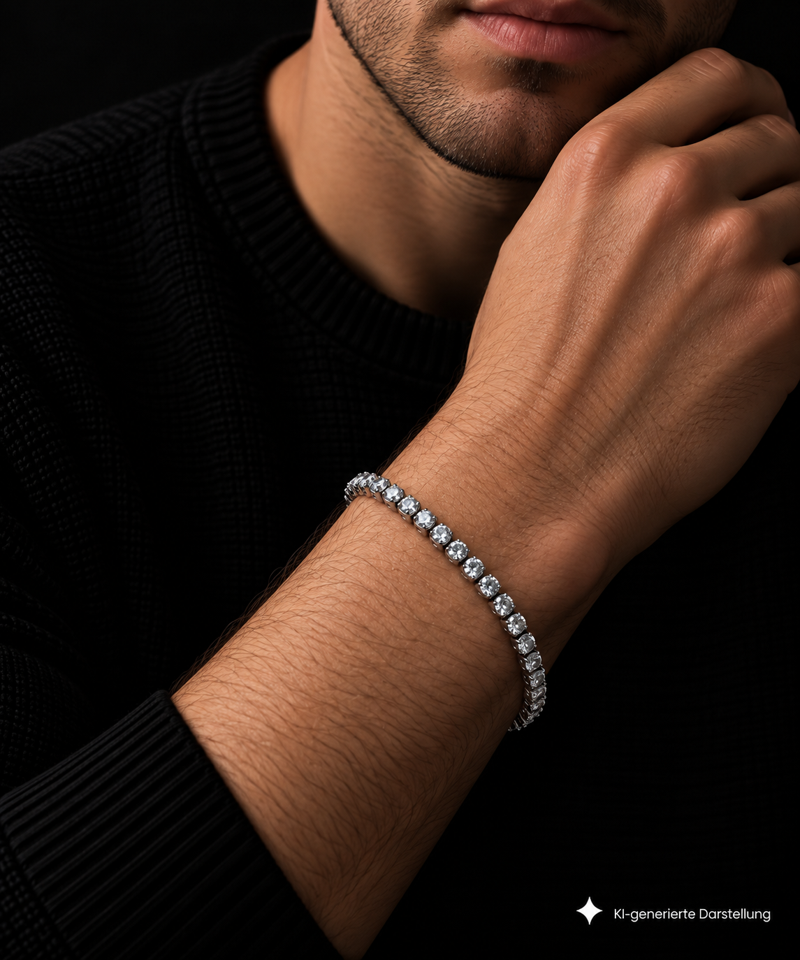 "Tennis" Armband - 925er Sterling Silber - bunte Zirkonia - ab 16 cm