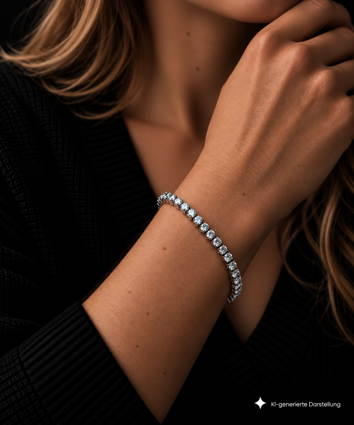 "Tennis" Armband - 925er Sterling Silber - bunte Zirkonia - ab 16 cm