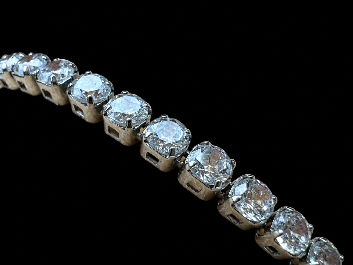"Tennis" Armband - 925er Sterling Silber - bunte Zirkonia - ab 16 cm