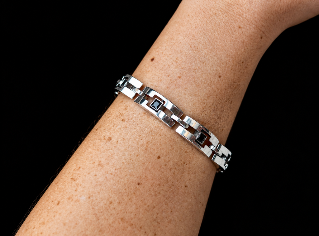 Vintage/Modern Armband - 925 Sterling Silber - 18+21 cm - unisex