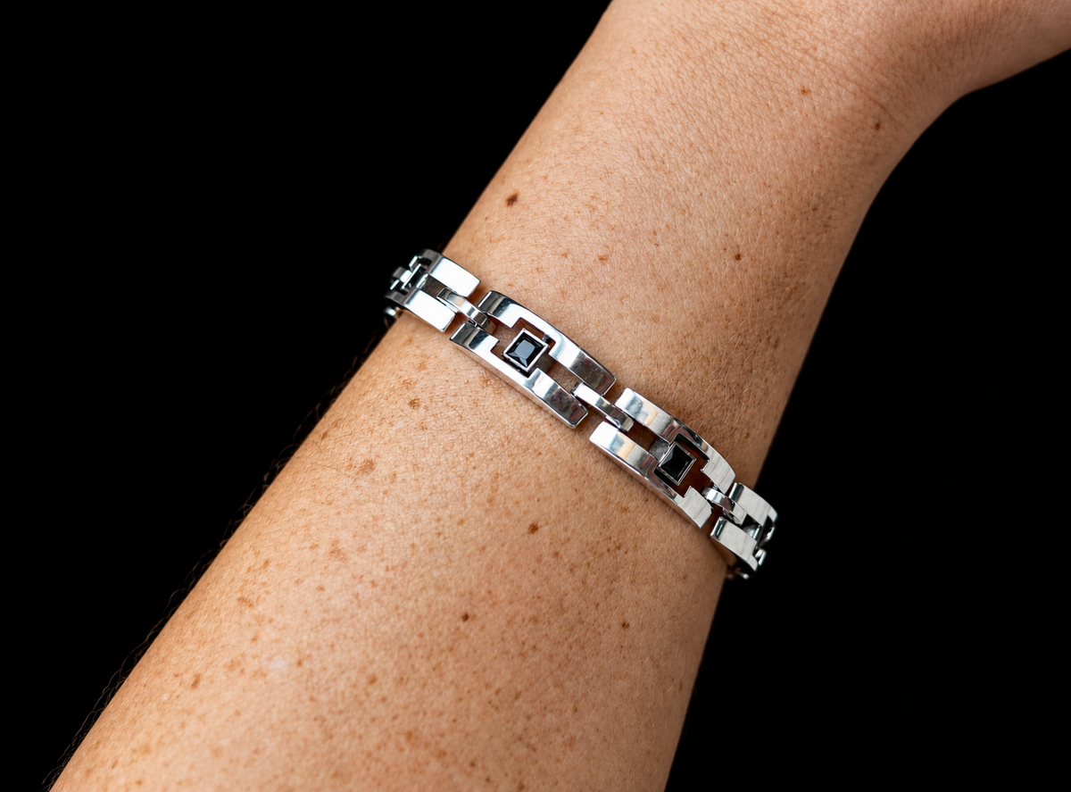 Vintage/Modern Armband - 925 Sterling Silber - 18+21 cm - unisex