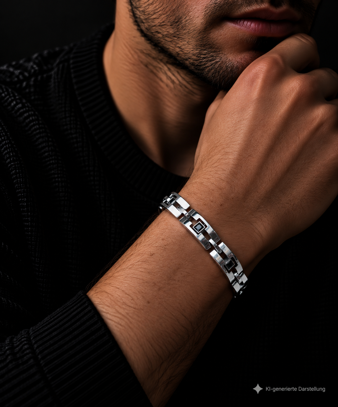 Vintage/Modern Armband - 925 Sterling Silber - 18+21 cm - unisex