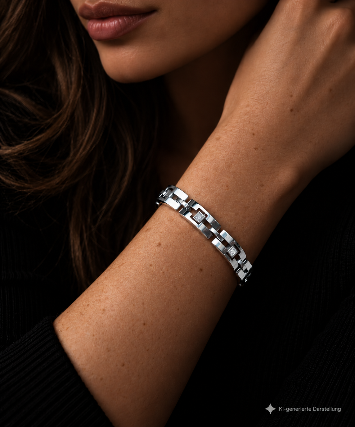 Vintage/Modern Armband - 925 Sterling Silber - 18+21 cm - unisex