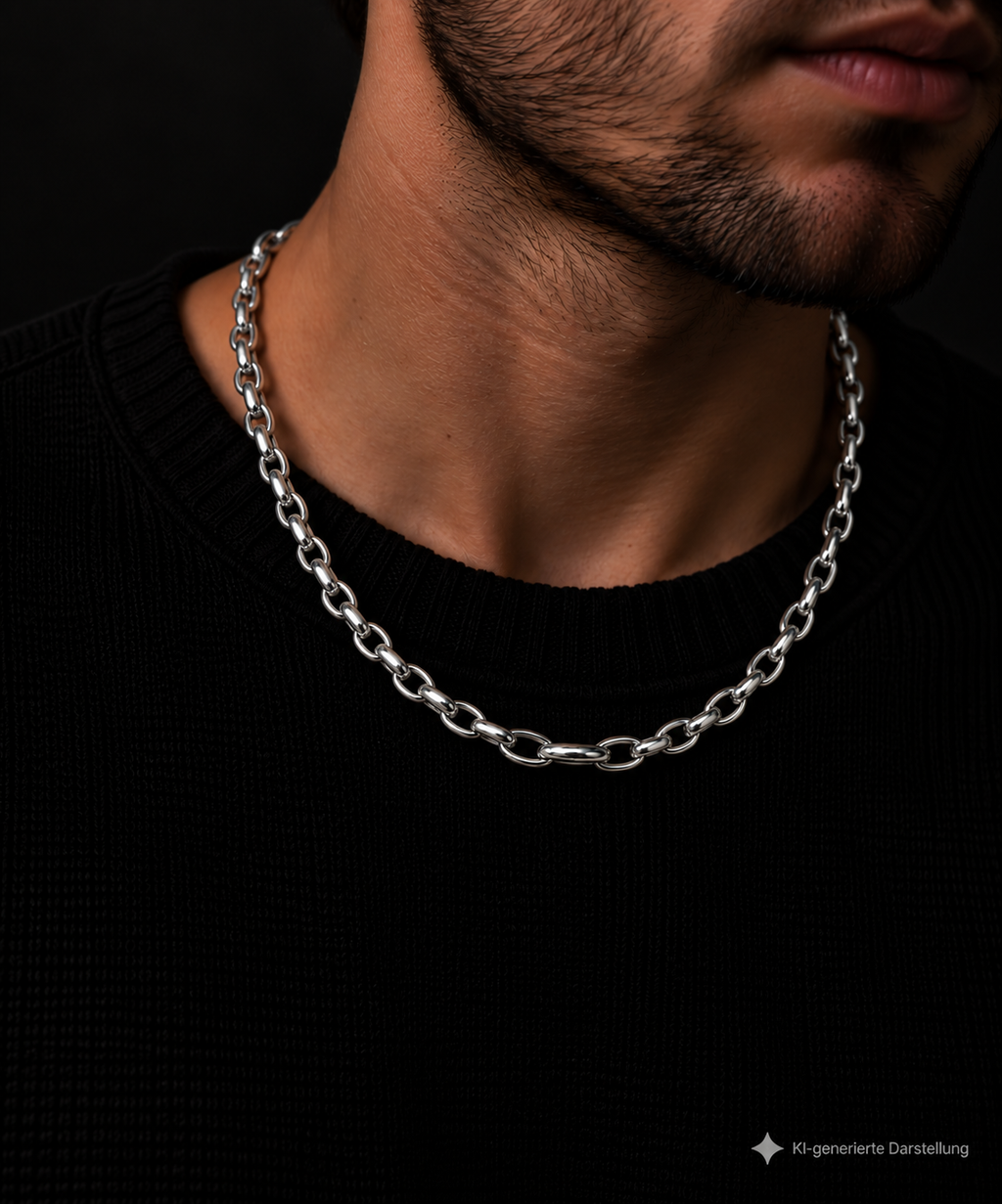 Massive Erbskette aus 925er Sterling Silber – 60 cm | 5 mm