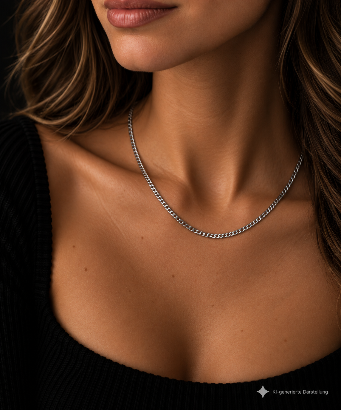Massive Panzerkette aus 925er Sterling Silber, 45 cm | 2 mm / unisex