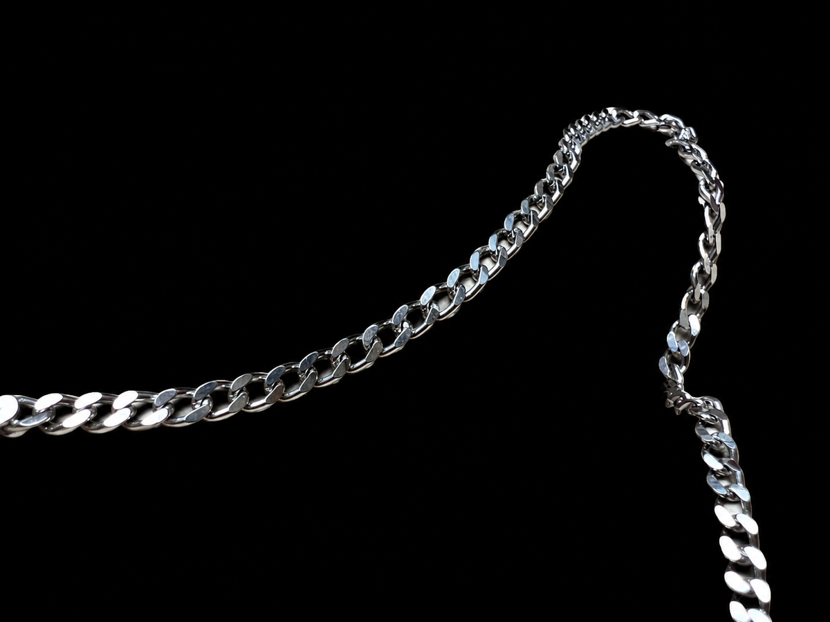 Massive Panzerkette aus 925er Sterling Silber, 45 cm | 2 mm / unisex