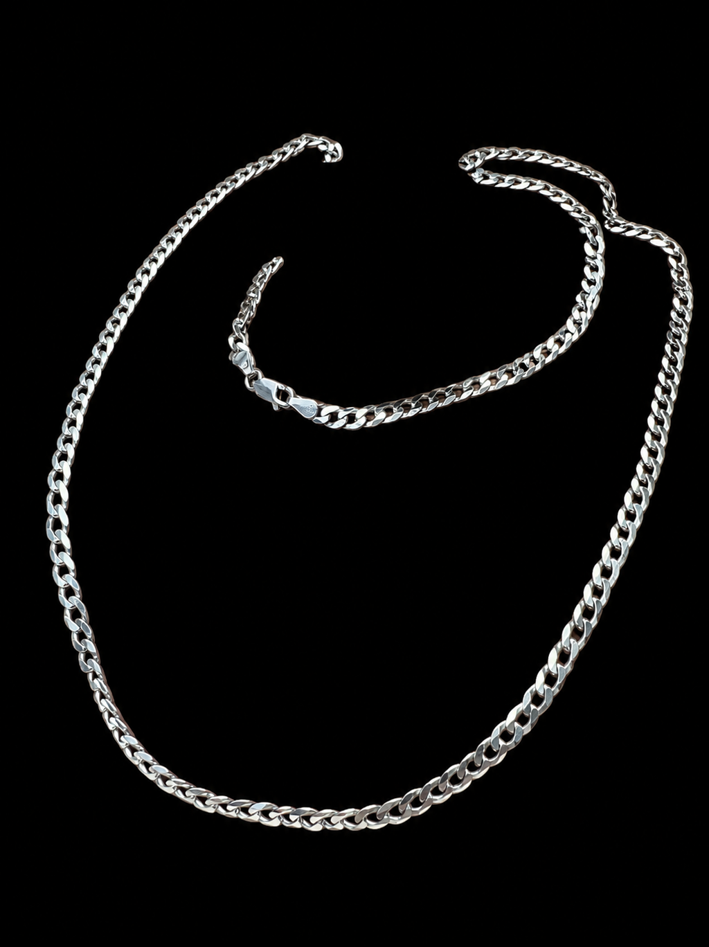 Massive Panzerkette aus 925er Sterling Silber – 70 cm | 4 mm