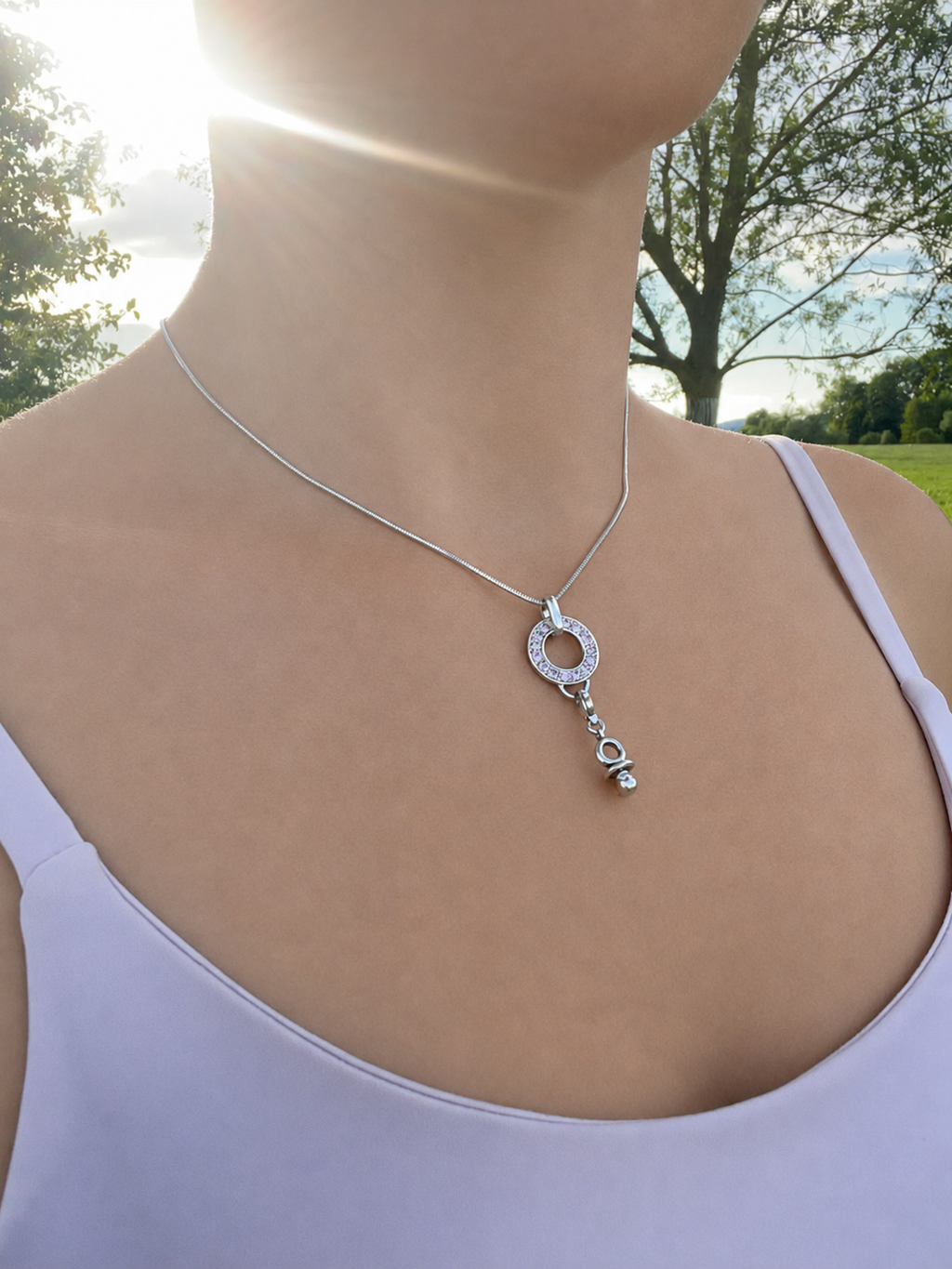 Anhänger "frischgebackene Mama" · 925 Sterling Silber · rosa Zirkonia
