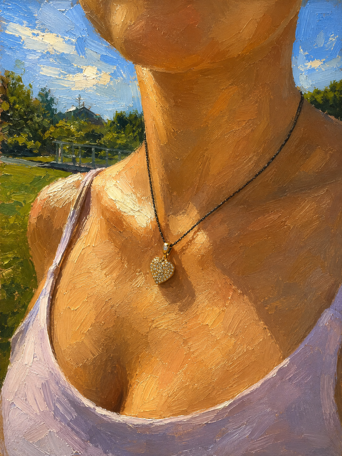 Herzkette 925er Sterling Silber - Roségold - Pavéfassung