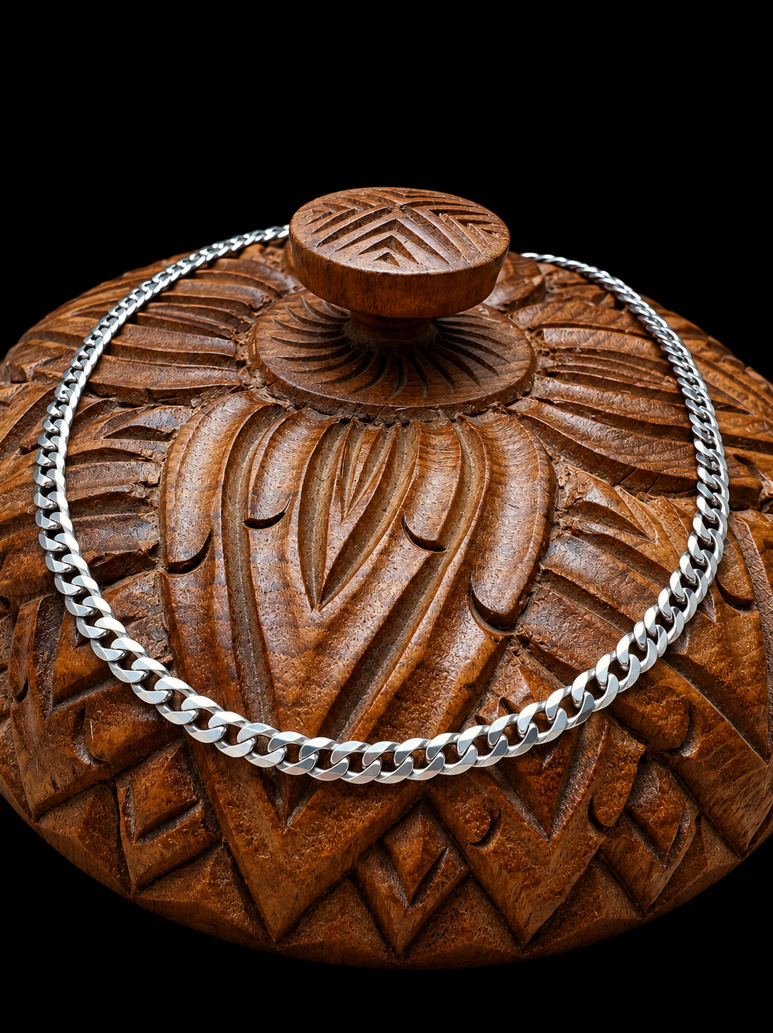 Massive Panzerkette aus 925er Sterling Silber – 45 cm | 5 mm