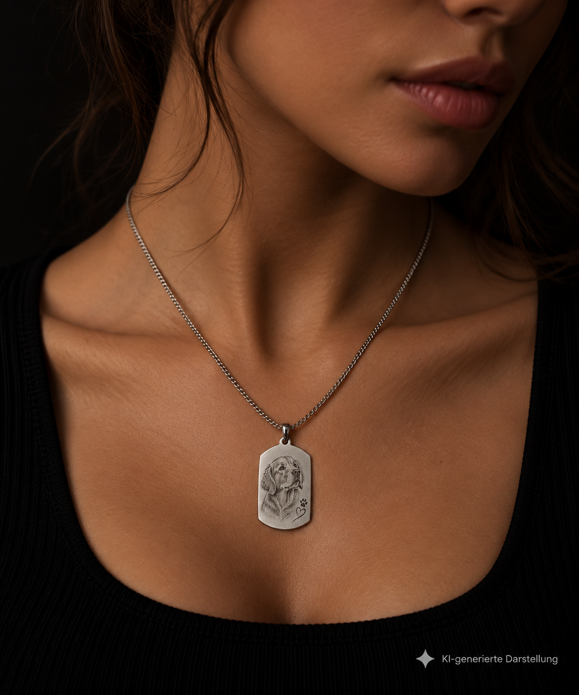 925 Sterling Silber Doppeltanhänger Schutzengel | Gravur | unisex