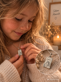 Taufmoment 925 Sterling Silber Doppeltanhänger · Gravur · unisex