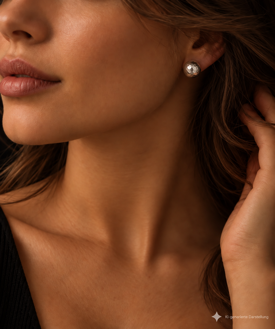 585 Weißgold · Kugeln · gehämmert · Ohrstecker · unisex