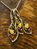 Schmuck-Set "Amber Power" · 925 Sterling Silber · 3Color · Unikat