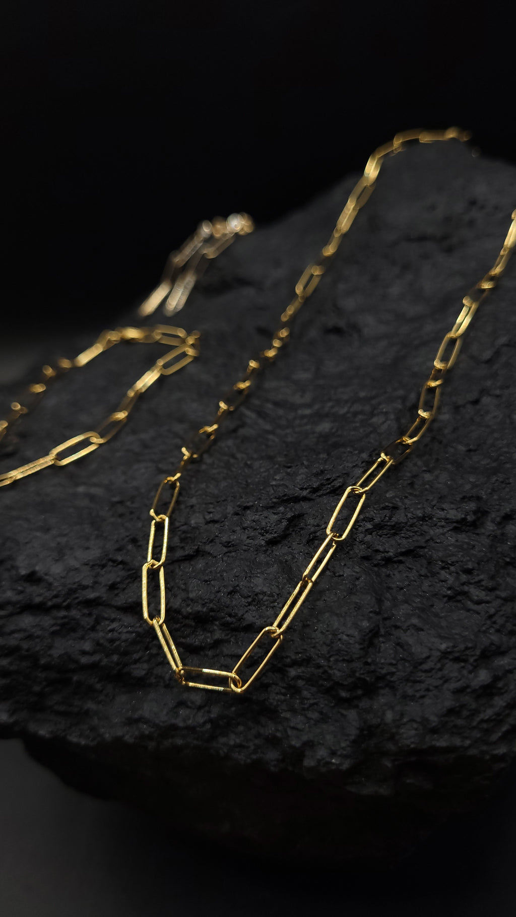 Paperclip-Ketten-Set "Fashion" · 925 Sterling Silber · Vergoldung · unisex