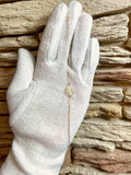Feines Goldarmband aus 333er Gold - Anhänger Blatt - 17+19 cm