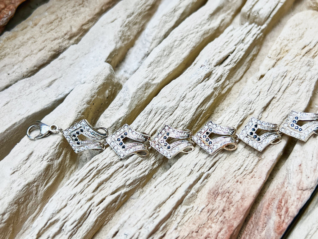 Vintage/Modern Armband - 925 Sterling Silber - ca. 20 cm
