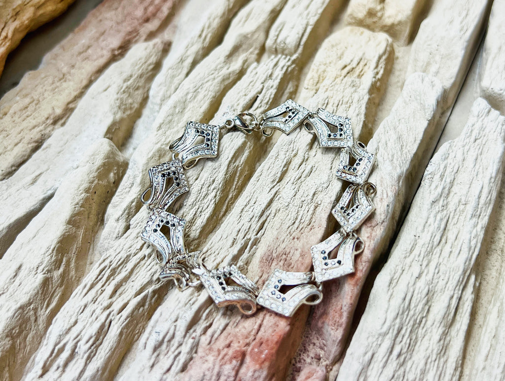 Vintage/Modern Armband - 925 Sterling Silber - ca. 20 cm