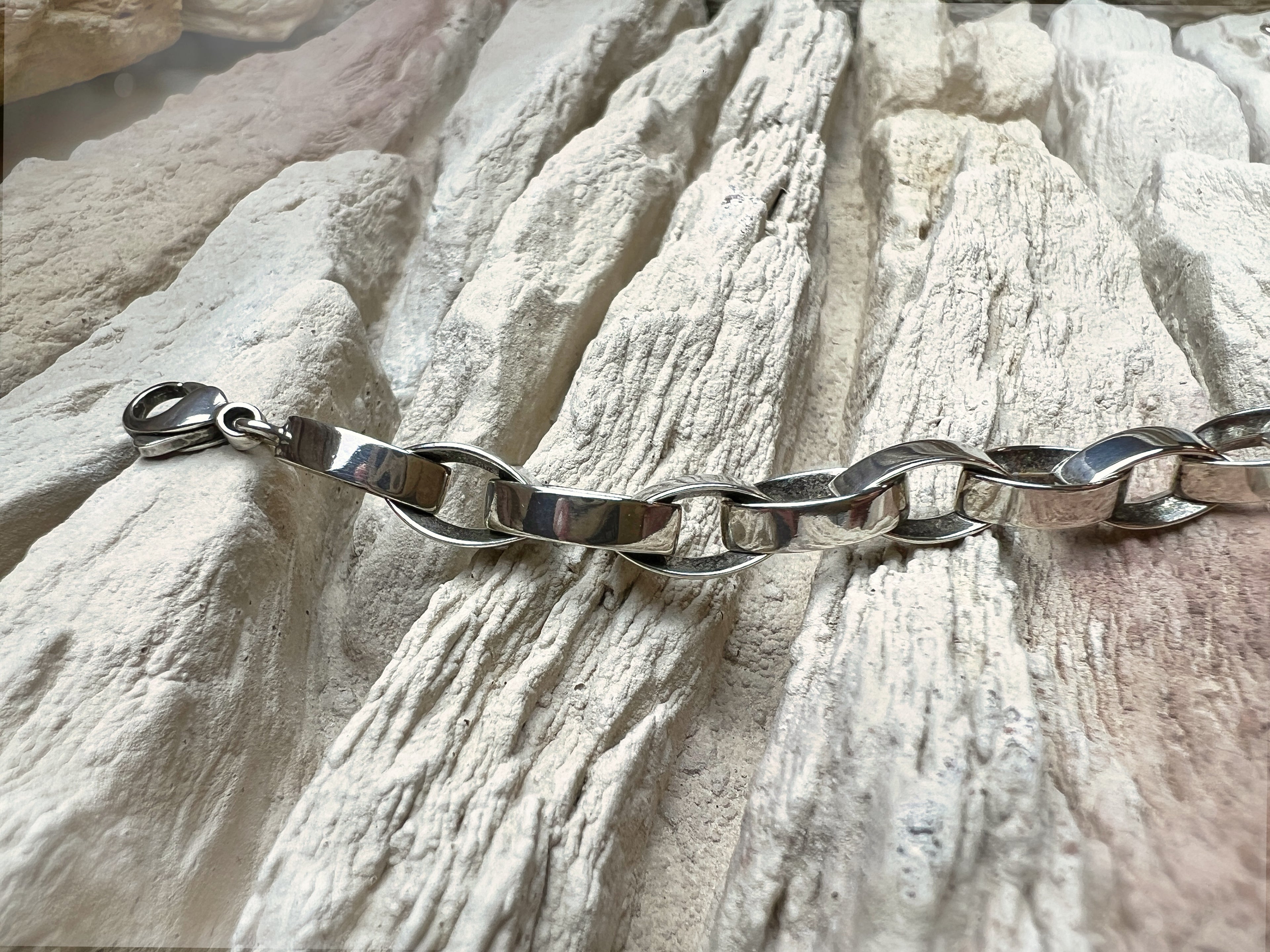massives Armband "Man-Power" - 925 Sterling Silber - 22 cm