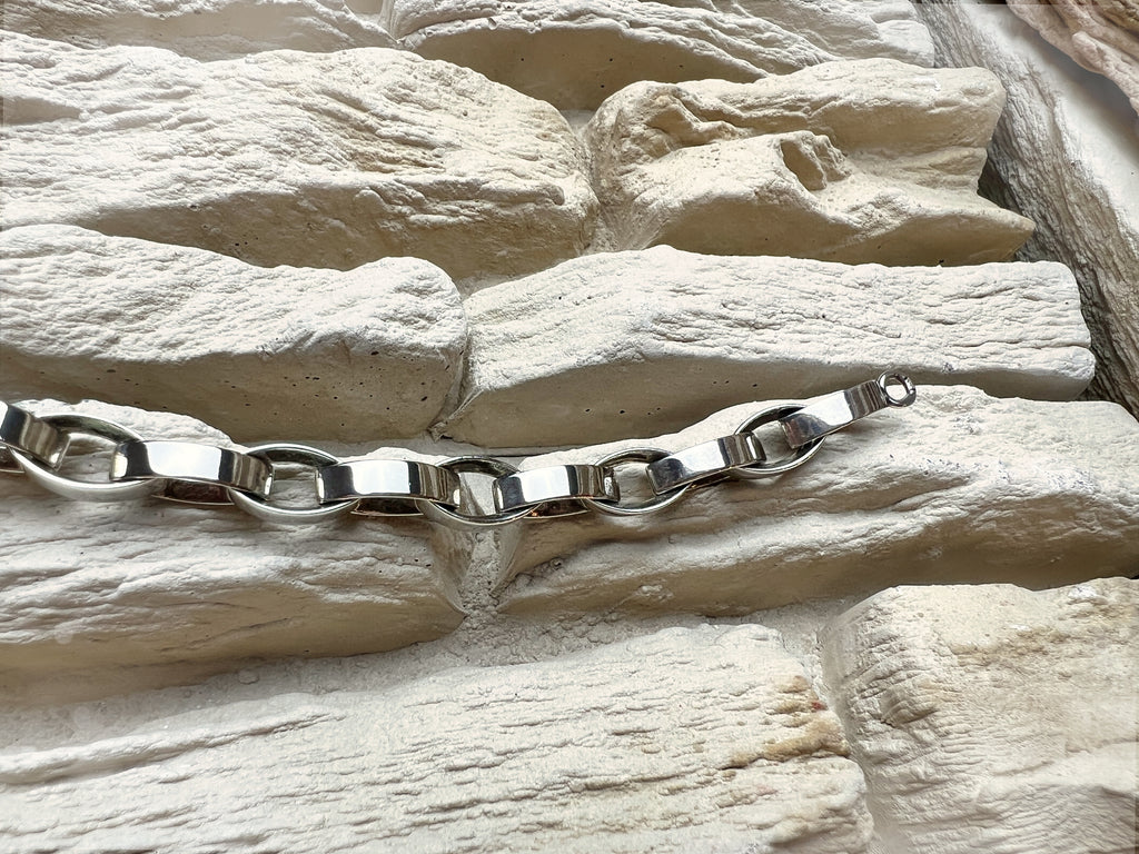massives Armband "Man-Power" - 925 Sterling Silber - 22 cm