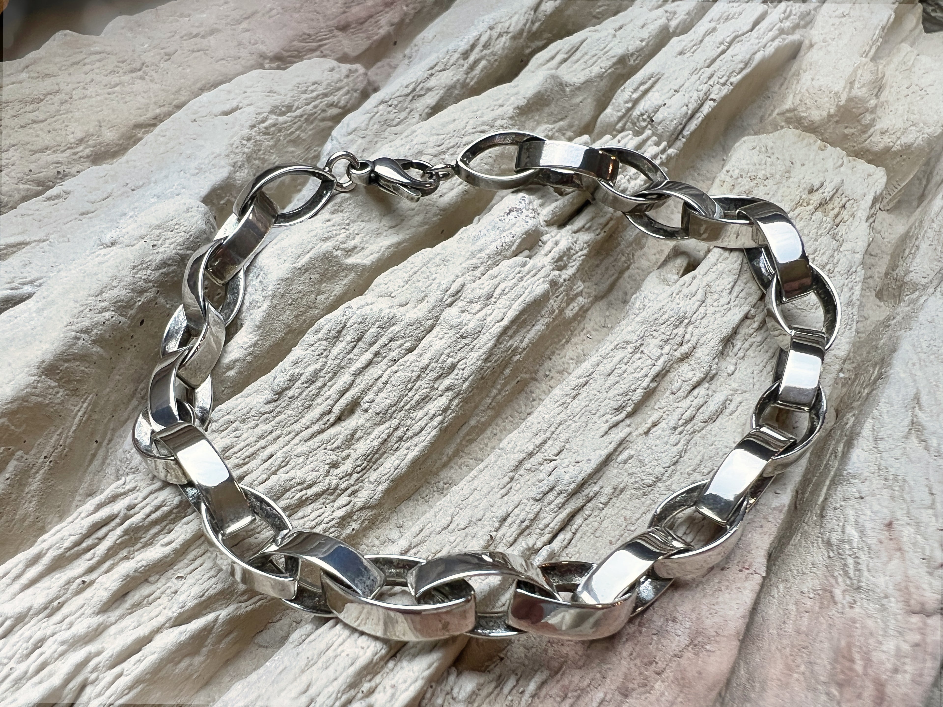 massives Armband "Man-Power" - 925 Sterling Silber - 22 cm