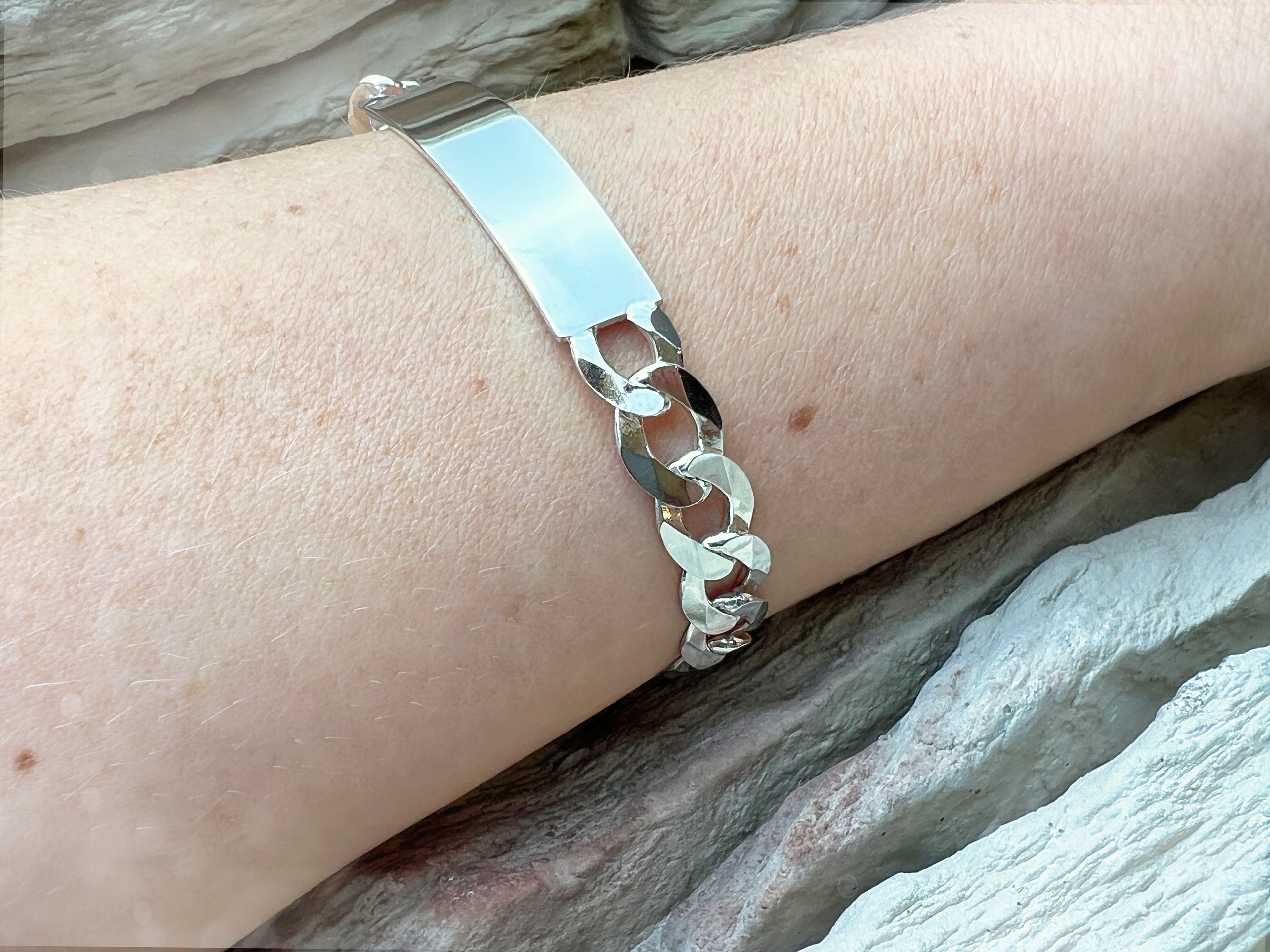 ID-Armband / Namensarmband - 925 Sterling Silber - ca. 19 cm - unisex