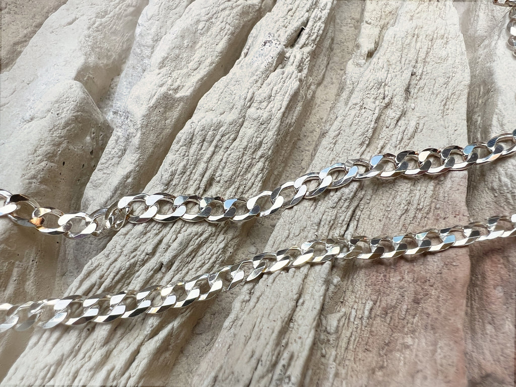 Panzerkette Armband - 925 Sterling Silber - ca. 19 cm - unisex