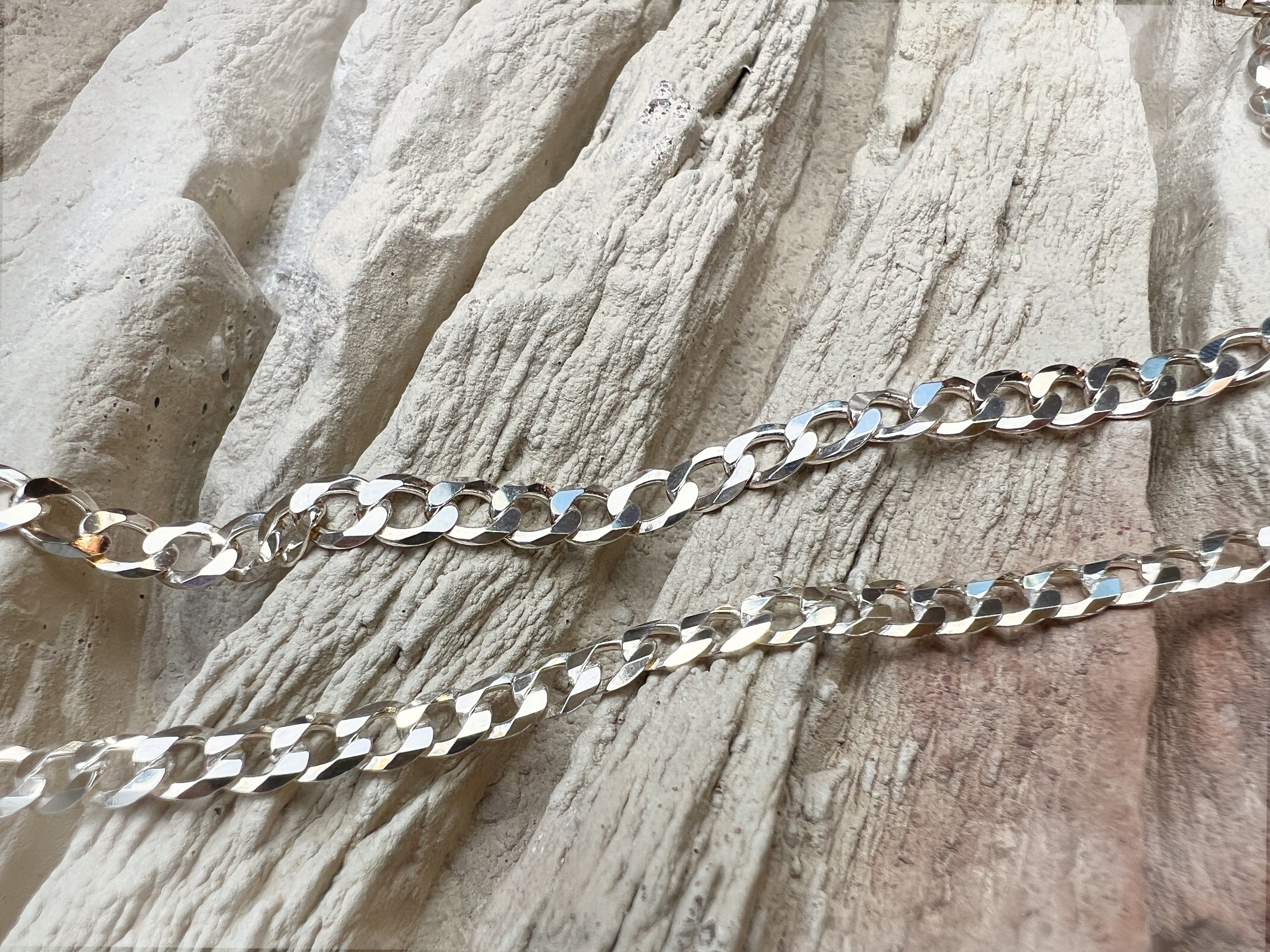 Panzerkette Armband - 925 Sterling Silber - ca. 19 cm - unisex