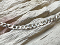 Massive Panzerkette aus 925er Sterling Silber – 50 cm | 7 mm