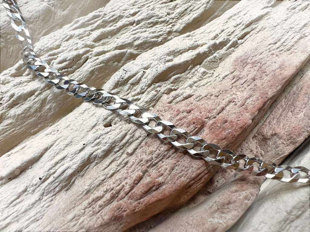 Massive Panzerkette aus 925er Sterling Silber – 70 cm | 4 mm