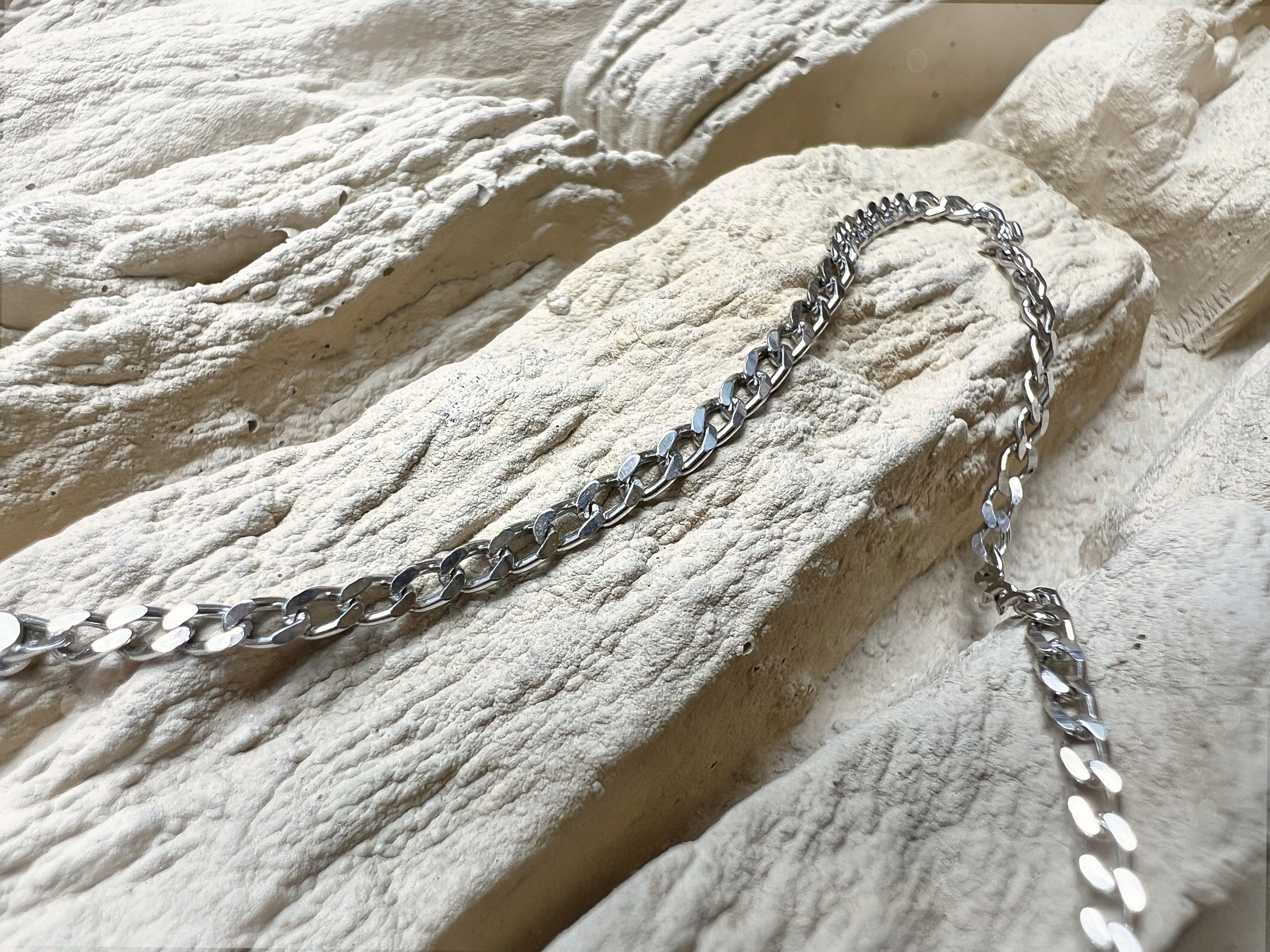 Massive Panzerkette aus 925er Sterling Silber – 45 cm | 2 mm
