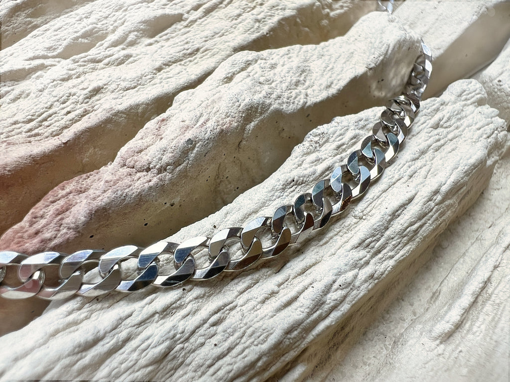 Massive Panzerkette aus 925er Sterling Silber – 45 cm | 5 mm