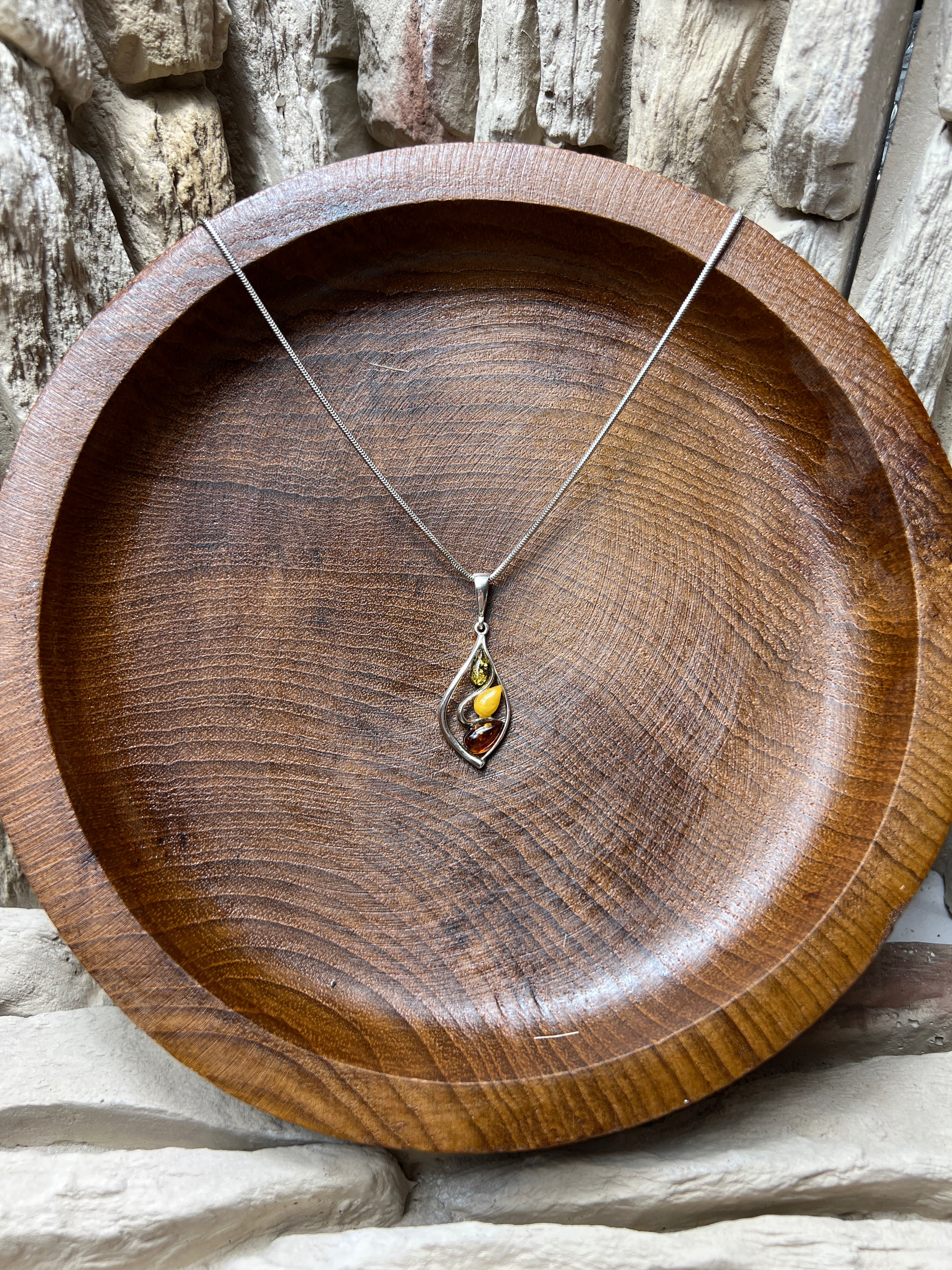 Schmuck-Set "Amber Power" · 925 Sterling Silber · 3Color · Unikat
