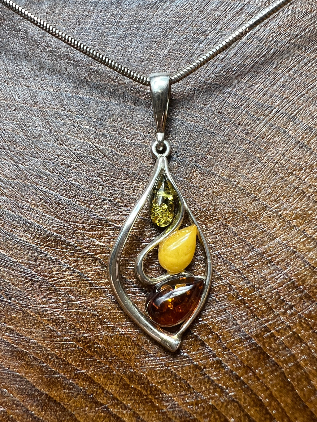 Schmuck-Set "Amber Power" · 925 Sterling Silber · 3Color · Unikat