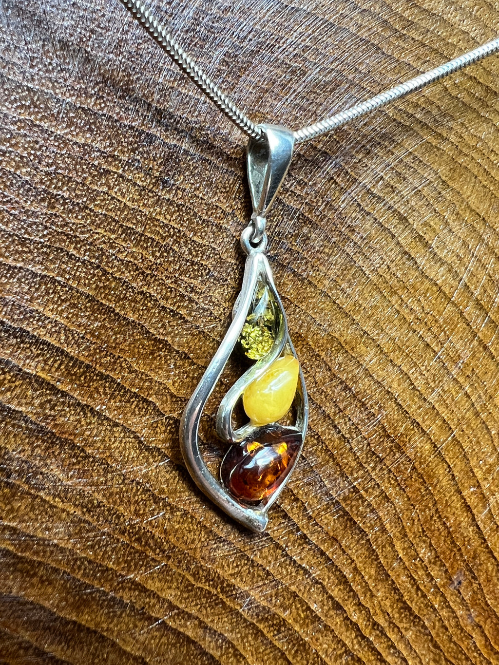 Schmuck-Set "Amber Power" · 925 Sterling Silber · 3Color · Unikat