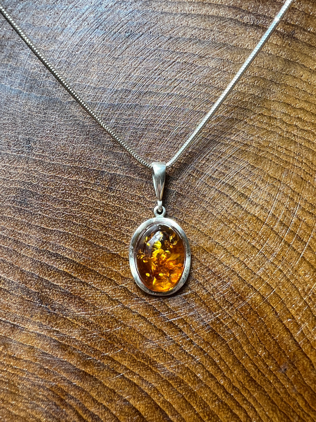 Schmuck-Set "Amber Power" · 925 Sterling Silber · Unikat