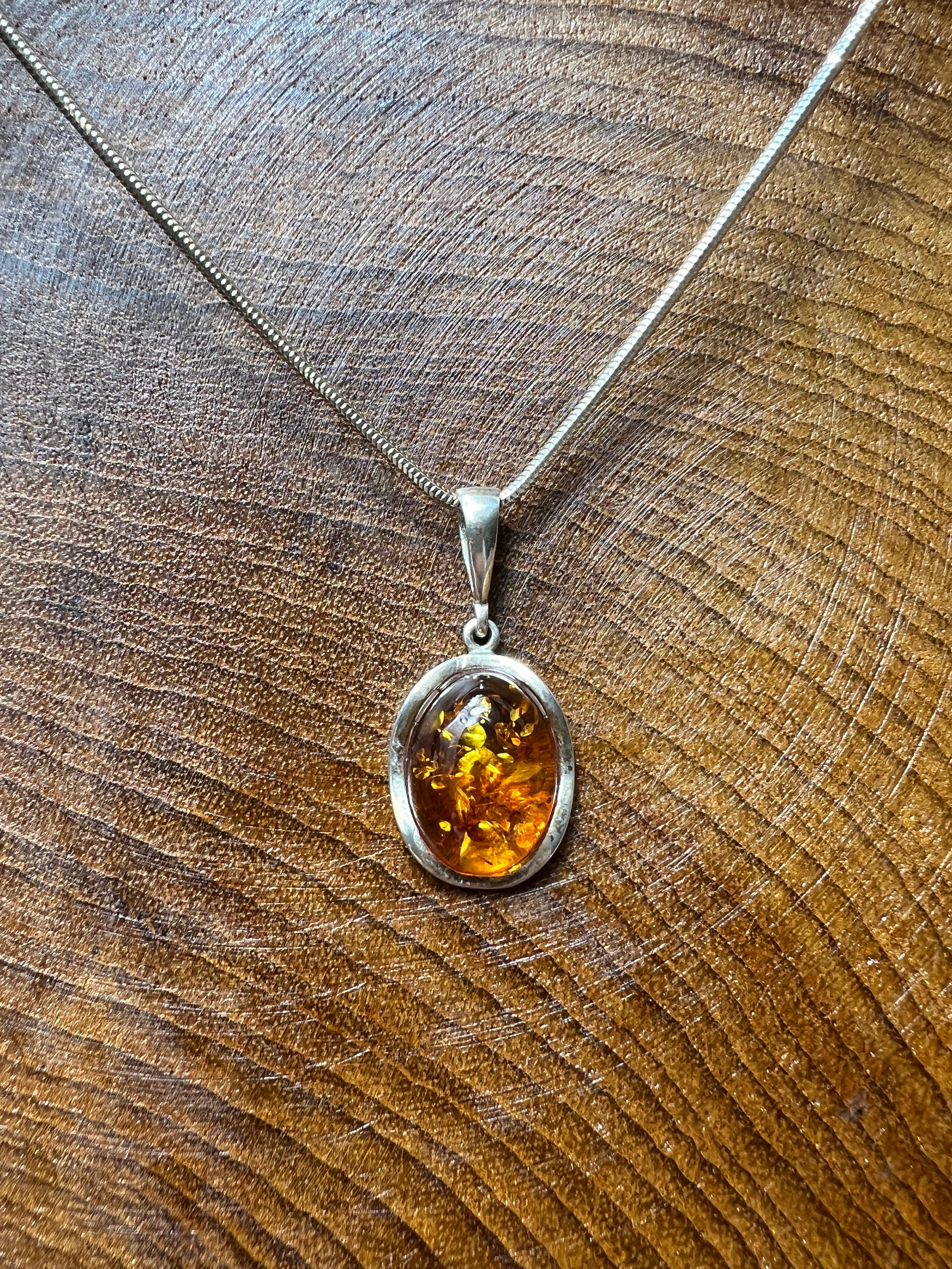 Schmuck-Set "Amber Power" · 925 Sterling Silber · Unikat