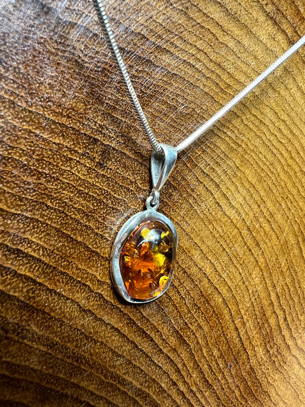 Schmuck-Set "Amber Power" · 925 Sterling Silber · Unikat