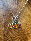 Schmuck-Set "Amber Power" · 925 Sterling Silber · Unikat