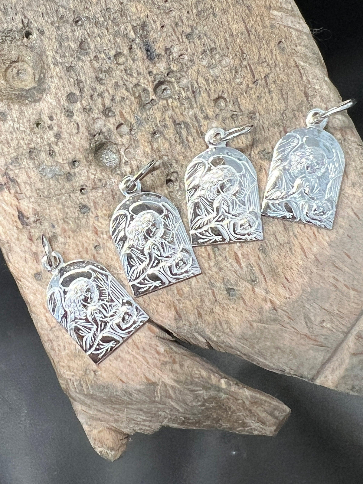 925 Sterling Silber Doppeltanhänger Himmlischer Schutz | Gravur | unisex